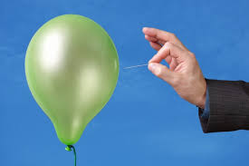 balloon with pin prick